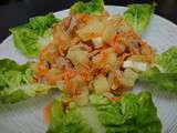Salade de pommes de terre, à la pulpe de poivron