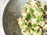 Salade de quinoa et épinards frais