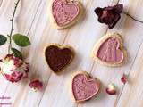 Coeurs sablés aux cranberries et chocolats