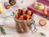Frites de carottes multicolores