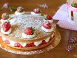 Victoria sponge cake aux fraises