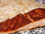 Pavé de saumon grillé avec sirop d’érable au Yuzu