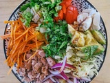 Salade bowl au thon et crudités