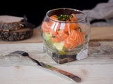 Verrine tartare de saumon et avocat