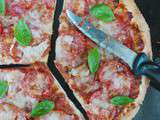 Pizza tomate, comté et basilic