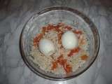 Salade riz, tomates et œufs :