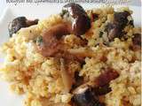 Boulghour aux topinambours et champignons shiitake, façon risotto