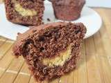Muffins au chocolat et beurre de cacahuètes (recette sans oeufs)