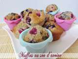 Muffins au son d'avoine et aux fruits rouges