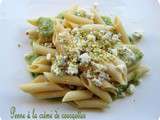 Penne à la crème de courgettes