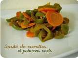 Sauté de carottes et poivrons verts, au tandoori