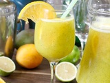 Cocktail mojito mangue ,citron vert et curcuma (avec ou sans alcool)