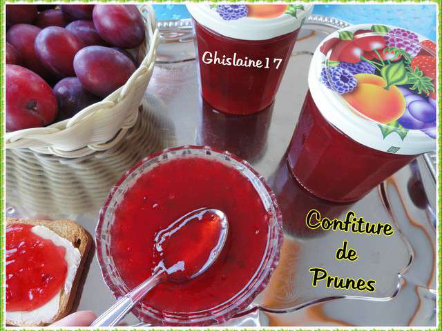 Recettes de Confiture de prunes de Ghislaine Cuisine