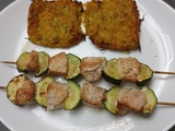 Brochette de poulet et courgette au combi ninja