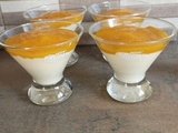 Crème vanille et son coulis mangue passion