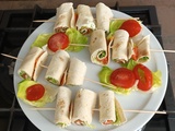 Crêpes roulées au Boursin et avec truite fumée