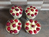 Tiramisu aux framboises du jardin