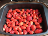 Clafouti aux fraises du jardin (cake factory)