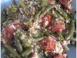 Poêlée d'haricot verts, quinoa et tomate