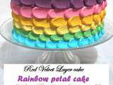 Red Velvet Layer cake, Rainbow petal cake