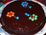 Gâteau chocolat noir et crème de noisettes