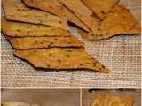 Crackers à la farine de pois chiches et graines de lin