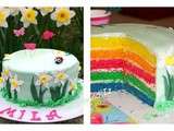 Spring rainbow cake, le printemps à croquer