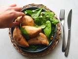 Chaussons végétariens aux protéines de soja et légumes – Sauce cacahuètes-coco