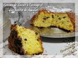 Gâteau de Savoie à l'orange et aux pépites de chocolat sans gluten