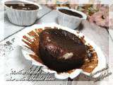 Moelleux chocolat noir, coeur coulant chocolat blanc - 2ème version