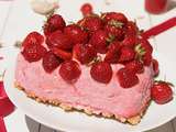 Coeur de fraises glacé pour la fête des Mamans