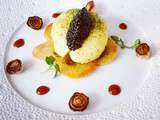Caviar. 
Crispy potatoes, crunchy and fluffy egg, and some