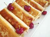 Cherry blintzes.
The traditional shavuot dessert, fluffy, soft,