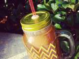 #Homemade #smoothie of the day 🍊🍃🍓
300ml #orange juice 
150g