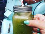 My drink for today, #homemade #green #lemonade with #basil and