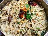Pasta alle sarde, amazing sauce with fresh sardines, pine nuts,