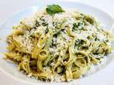 Pasta & pesto. 
Who needs something fancy and complicated