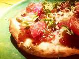 When #pizza meets #tuna #tartare you get the perfect fusion