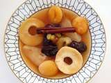 Yiddish kompot. 
One of my childhood memories, in a plate: my