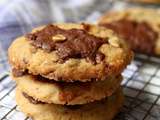 Cookies au gianduja, chocolat et noisettes