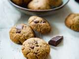 Cookies sans beurre au chocolat noir et purée de noisettes