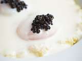 Oeuf parfait au caviar et chou-fleur