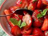 Salade de fraises menthe-basilic
