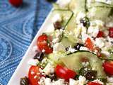 Salade grecque : tomate, concombre, fêta