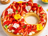 Tarte aux fraises sans crème pâtissière