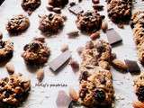 Cookies moelleux aux flocons d'avoine, amandes, raisins et pépites de chocolat noir