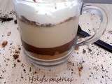 Crème chocolat-café arabica de Madagascar avec son biscuit spéculoos et sa chantilly aux éclats de noisettes