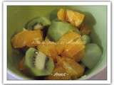 Velouté de fruits Orange - Kiwi avant/après
