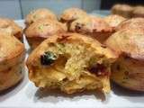 Mini muffins aux tomates séchées & olives noires