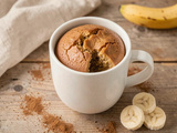 Mugcake sans oeuf à la banane, sans sucre ajouté mais ultra doux